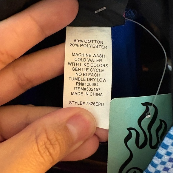 NWT Plus Size Torrid Western Blue Plaid Hooded Long Sleeve Size 2x - Picture 6 of 7